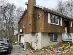 New Siding BEFORE Poconos PA Upper Level Construction